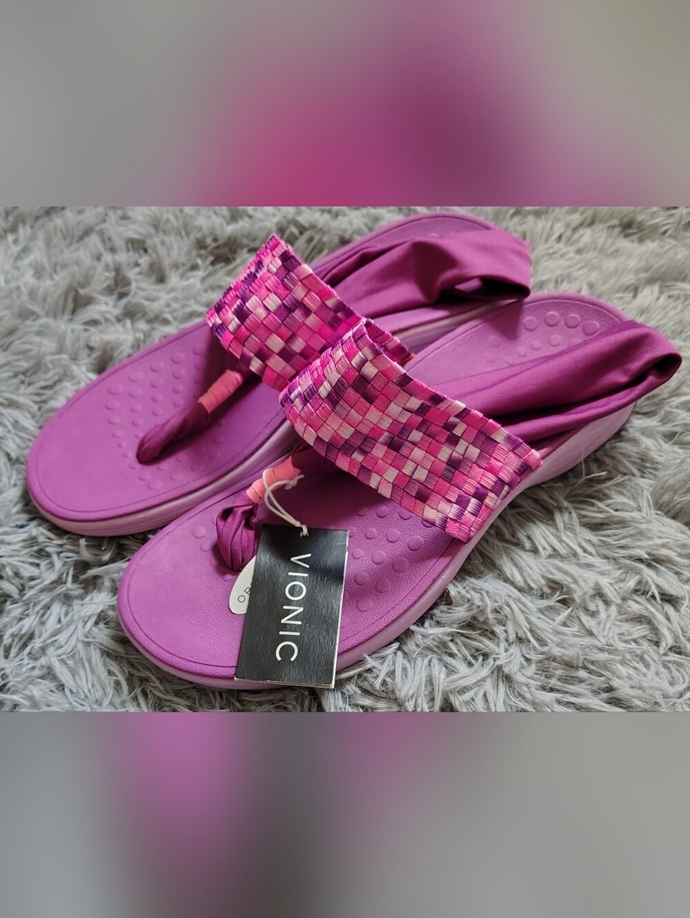 Vionic Orthaheel Serene Tia Berry Active Sling Sandals Women's Size 9 NWT